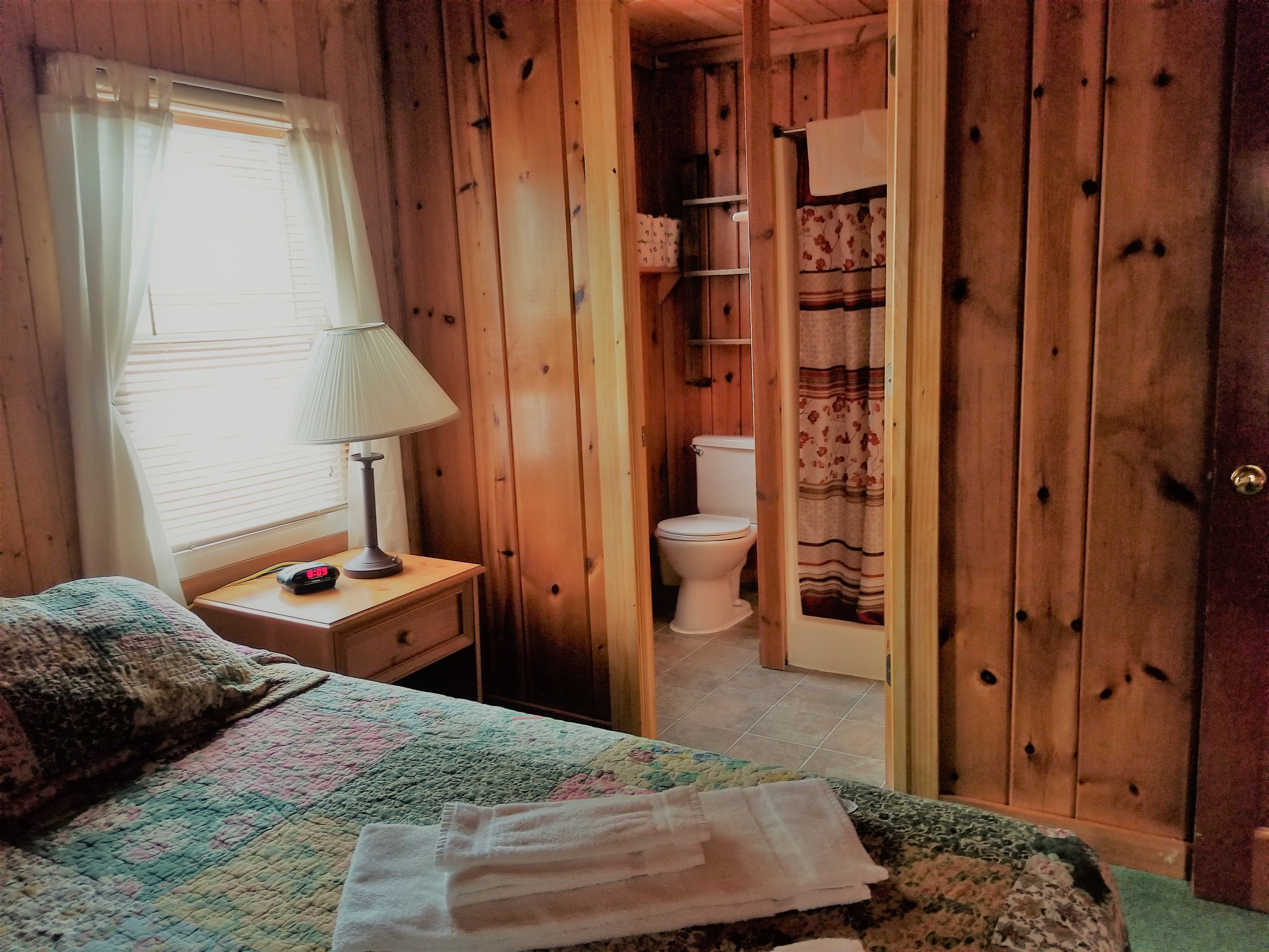 Queen bedroom with a master bath